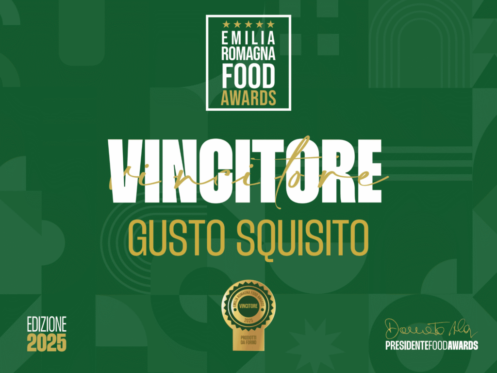 Gusto squisito vince il primo premio nella categoria Prodotti da Forno Artigianali agli Emilia Romagna Food Awards 2025/2026